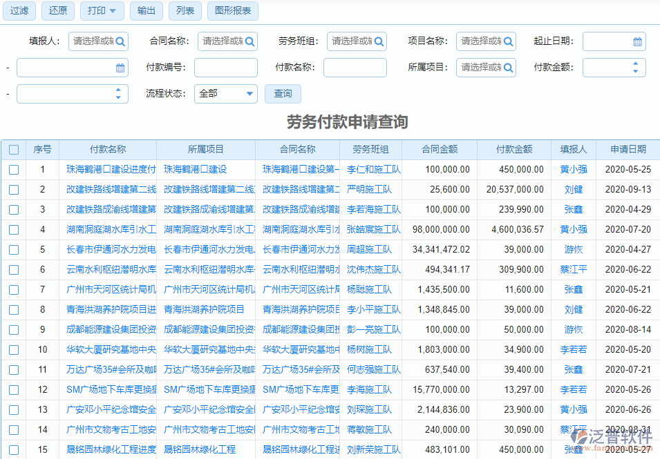 勞務(wù)付款查詢(xún)