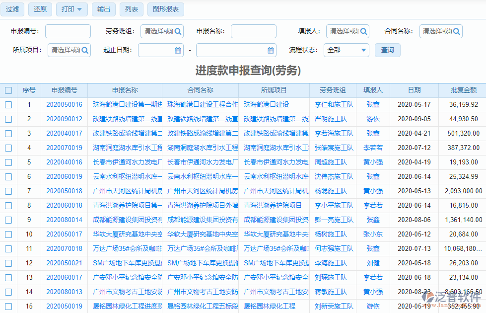 進(jìn)度款申報(bào)查詢(xún)