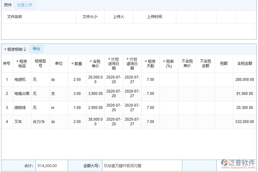 系統(tǒng)在租賃合同列表中的管控點及價值
