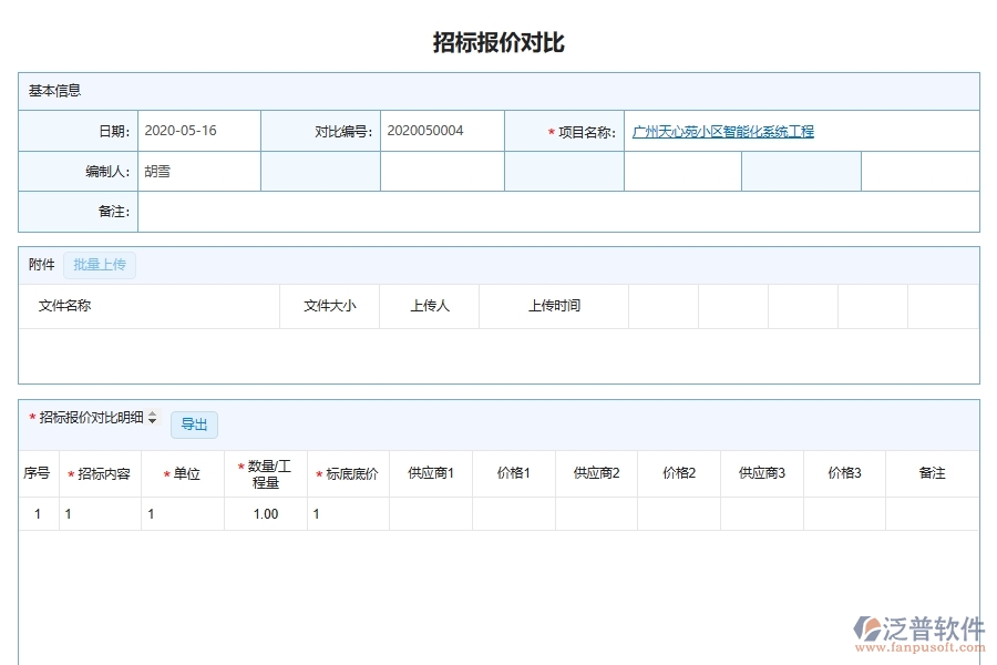 泛普軟件-市政工程管理系統中工程造價對比管理的注意事項