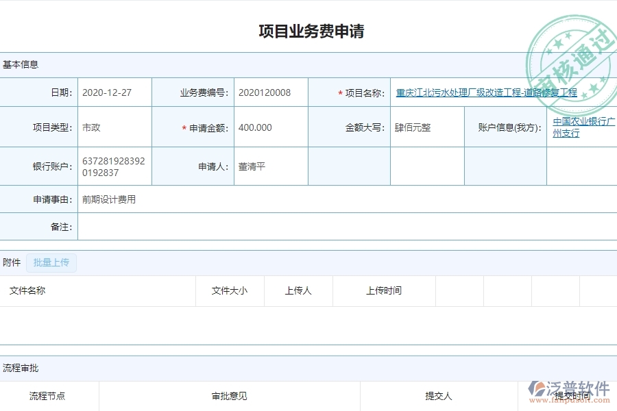 泛普軟件-市政工程企業(yè)管理系統(tǒng)如何有效提高投標(biāo)管理中的項目業(yè)務(wù)費申請