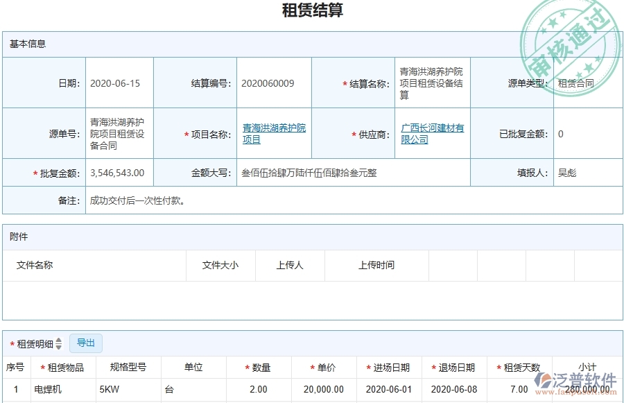 四、泛普軟件-幕墻工程管理系統(tǒng)在租賃結(jié)算中的應用場景