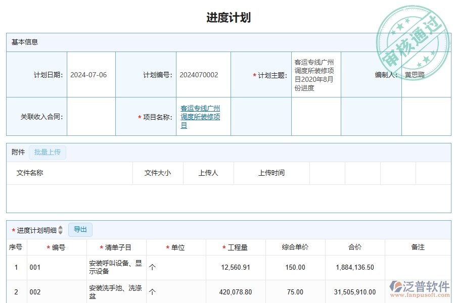 泛普軟件-幕墻工程企業(yè)管理系統(tǒng)的產(chǎn)值進度計劃為工程企業(yè)帶來八大管理革新