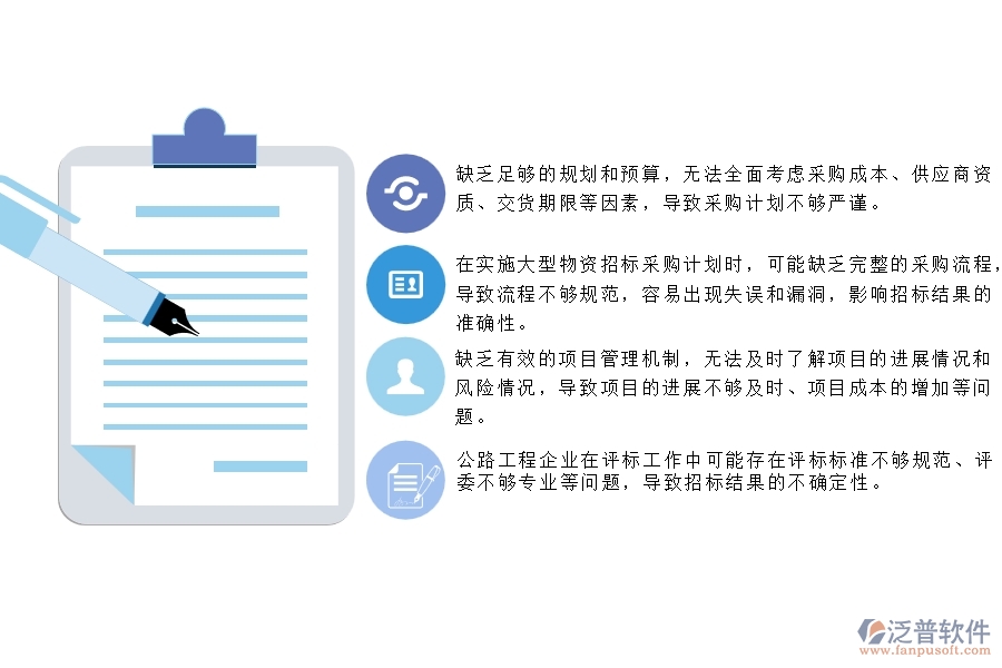 　一、公路工程企業(yè)在大型物資招標(biāo)采購計劃中存在的問題
