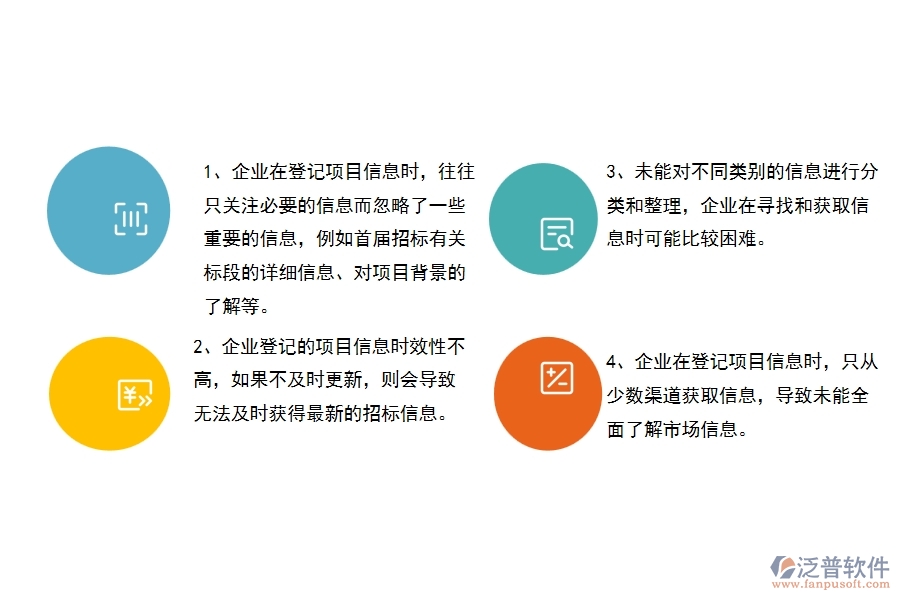 多數(shù)公路工程企業(yè)在投標(biāo)項(xiàng)目信息登記中存在的問題