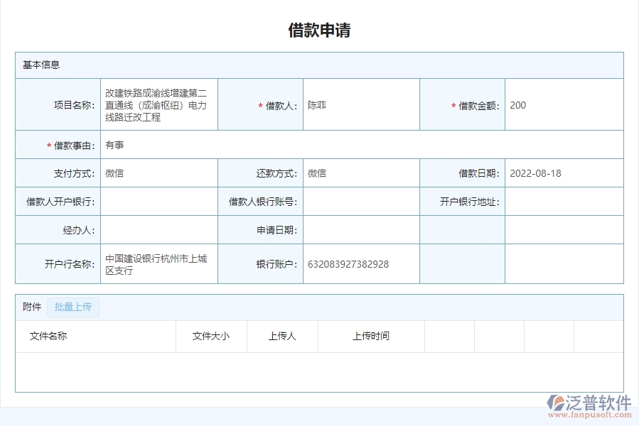 四、泛普軟件-弱電工程管理系統(tǒng)在借款申請(qǐng)列表中的應(yīng)用場景