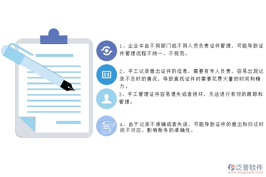 沒(méi)有使用系統(tǒng)之前，園林工程企業(yè)在證件借出列表的時(shí)候會(huì)遇到哪些問(wèn)題