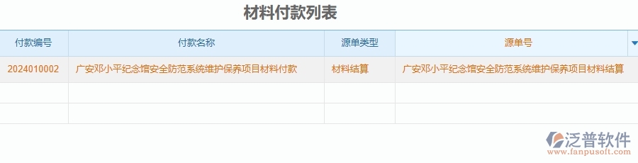 二、泛普軟件-安防工程管理系統(tǒng)如何解決工程企業(yè)的材料付款的痛點