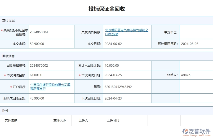 三、泛普軟件-安防工程企業(yè)管理系統(tǒng)中投標(biāo)保證金回收的優(yōu)點(diǎn)與缺點(diǎn)