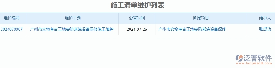 三、泛普軟件-安防工程行業(yè)系統(tǒng)中施工清單維護(hù)管理的亮點(diǎn)