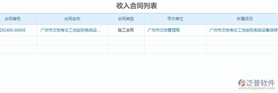 四、泛普軟件-安防工程管理系統(tǒng)在收入合同中的應(yīng)用場(chǎng)景