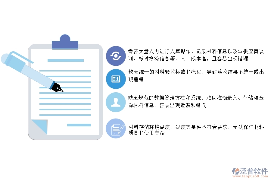 一、沒(méi)有使用系統(tǒng)之前，安防工程企業(yè)在材料入庫(kù)的時(shí)會(huì)遇到哪些問(wèn)題
