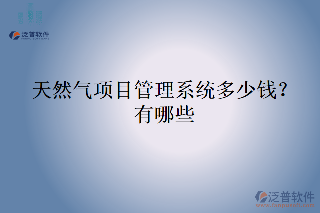天然氣項目管理系統(tǒng)多少錢？有哪些