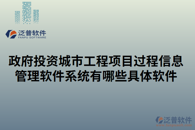 政府投資城市工程項目過程信息管理軟件系統(tǒng)有哪些具體軟件