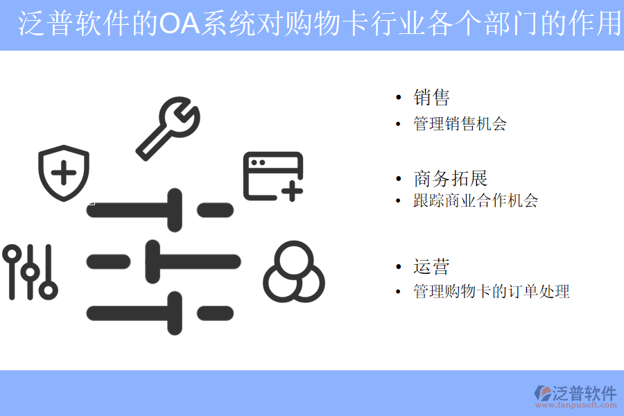 泛普軟件的OA系統(tǒng)對購物卡行業(yè)各個(gè)部門的作用